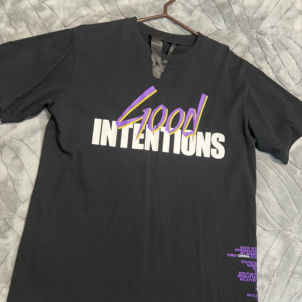 VLONE Black Tee with Graphic Print